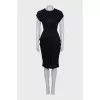 Fitted dress with pleats