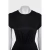 Fitted dress with pleats