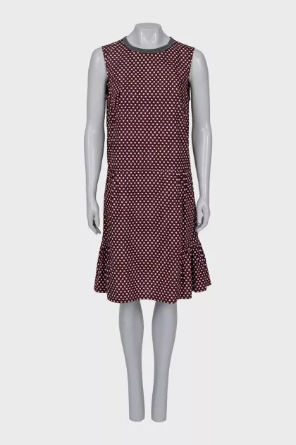 Red dress with print