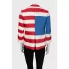 Wide striped jacket with buttons