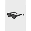 Black wide frame sunglasses
