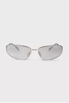 Silver oval frame