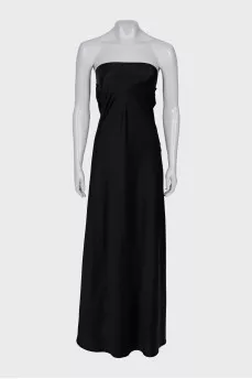 Silk off shoulder maxi dress