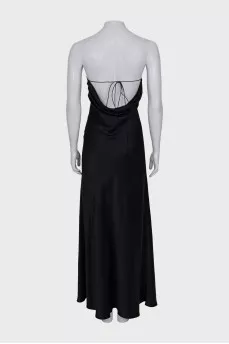 Silk off shoulder maxi dress