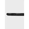 Patent leather belt with buckle