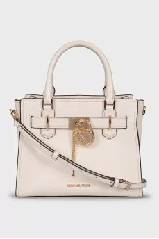 White bag with padlock
