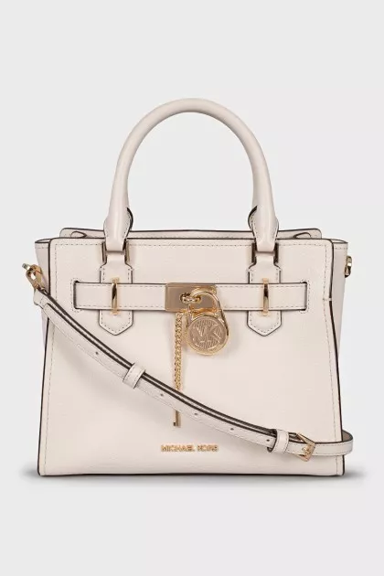 White bag with padlock