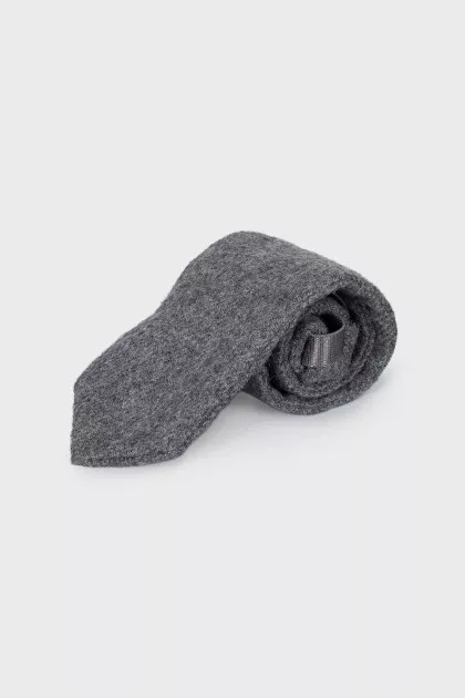 Gray tie with clasp