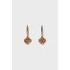 Gold earrings with crystals