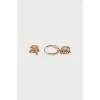 Gold earrings with crystals