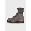 Insulated boots with textile upper
