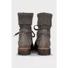 Insulated boots with textile upper