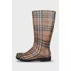 Rubber boots with branded print