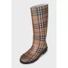 Rubber boots with branded print