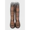 Rubber boots with branded print
