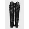 Black leather boots