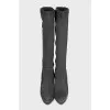 Grey suede boots