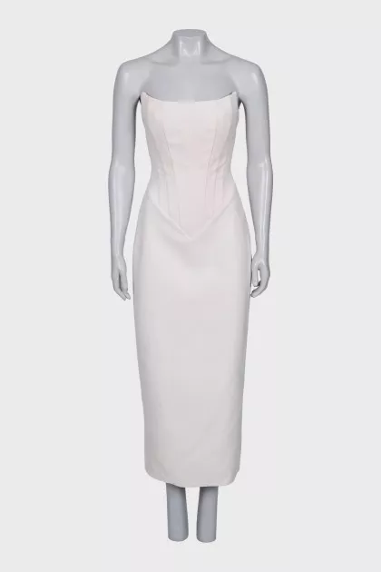 White dress with open top