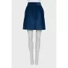 Blue skirt with relief pattern