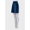 Blue skirt with relief pattern