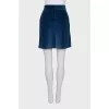 Blue skirt with relief pattern