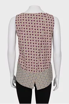 Geometric Print Blouse