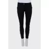 Tapered trousers with lace