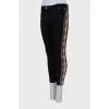 Tapered trousers with lace