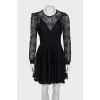 Fitted lace dress with long sleeves