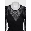 Fitted lace dress with long sleeves