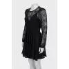 Fitted lace dress with long sleeves