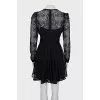 Fitted lace dress with long sleeves