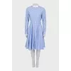 Fitted dress with buttoned waist
