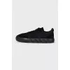 Black suede sneakers