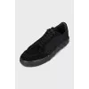Black suede sneakers