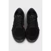 Black suede sneakers