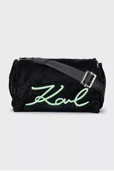 Textile bag with brand logo