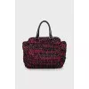 Woven leather bag
