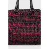 Woven leather bag