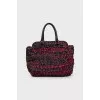 Woven leather bag