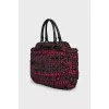 Woven leather bag
