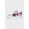Portofino Sneakers with Embroidery and Sequins