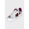 Portofino Sneakers with Embroidery and Sequins