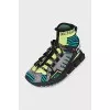 Multicolored sneakers with small print
