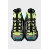 Multicolored sneakers with small print