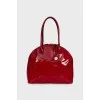 Red patent leather bag