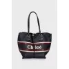 Blue bag with brand logo