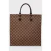 Brown bag in a corporate print