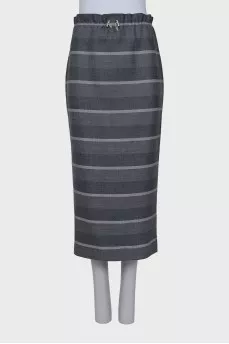 Striped wool skirt