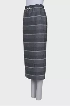 Striped wool skirt